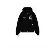 Represent Zip Hoodie Sweatshirts Black, Herr