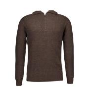 Profuomo Mörkbrun Pullover Sweater Brown, Herr