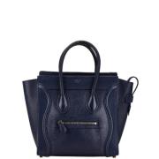 Celine Vintage Pre-owned Laeder handvskor Blue, Dam