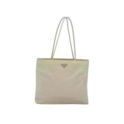 Prada Vintage Pre-owned Nylon totevskor Beige, Dam