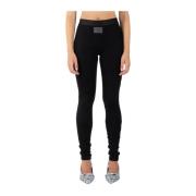 Acne Studios Svarta Skinny Byxor Ak0851 Black, Dam