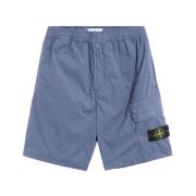 Stone Island Komfort passform Cargo Bermuda Shorts Blue, Herr