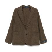 Ralph Lauren Wool Blend Blazer Brown, Herr