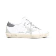 Golden Goose Vit Is Mörkgrå Superstar Sneakers White, Dam