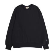 Champion Borstad Fleece Sweatshirt med C Logo Black, Herr