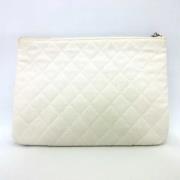 Chanel Vintage Pre-owned Canvas kuvertvskor White, Dam