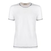 Dolce & Gabbana Kontrastsöm T-shirt White, Herr