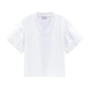 Woolrich Ballongärm Dam T-shirt White, Dam