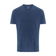 Majestic Filatures Blå T-shirts och Polos, Regular Fit Blue, Herr