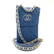 Chanel Vintage Pre-owned Canvas chanel-vskor Blue, Dam