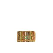 Carolina Herrera Randig Soft Clutch med Guldarmband Multicolor, Dam