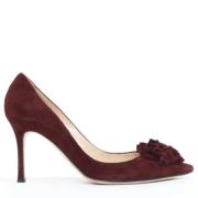 Manolo Blahnik Pre-owned Pre-owned Mocka klackskor Red, Dam