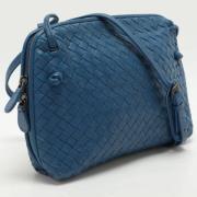 Bottega Veneta Vintage Pre-owned Laeder axelremsvskor Blue, Dam