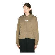 MM6 Maison Margiela Logo Patch Hoodie Sweatshirt Green, Dam