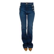 Nenette Bootcut Denim Superstretch Blå Jeans Blue, Dam