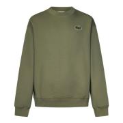 Lacoste Khaki Grön Krokodil Badge Sweatshirt Green, Herr