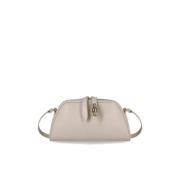 Furla Vanilla Mini Crossbody Väska med Glossy Finish Beige, Dam