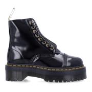 Dr. Martens Svarta veganska plattformsstövlar Black, Dam