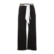 Elisabetta Franchi Cropped Jeans Black, Dam