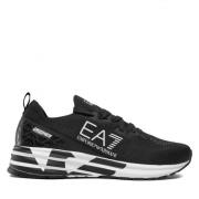 Emporio Armani EA7 Svart/Vit Mesh Sneaker Träningsskor Black, Dam