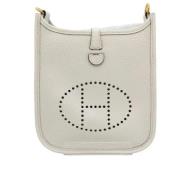 Hermès Vintage Pre-owned Laeder crossbodyvskor White, Dam