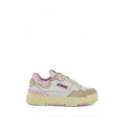 Autry Vita sneakers med beige och rosa detaljer White, Dam