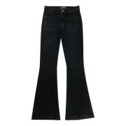 Seafarer Svarta Denim Flare Byxor Black, Dam