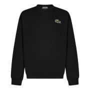 Lacoste Svart Sweatshirt med Krokodilmärke Black, Unisex