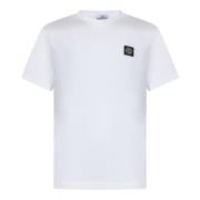 Stone Island Vit T-shirt för män Aw24 White, Herr