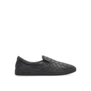 Bottega Veneta Svarta Lädersneakers Snygg Design Black, Herr