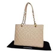 Chanel Vintage Pre-owned Laeder chanel-vskor Beige, Dam