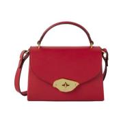 Mulberry Lana Tophandtag Väska, Scarlet Red Red, Dam