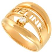 Celine Vintage Pre-owned Guld ringar Yellow, Dam