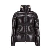 Moncler Vistule Dunjacka med Avtagbar Stickad Kant Black, Dam