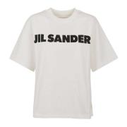 Jil Sander Neutral T-shirt med tryckt logotyp White, Herr