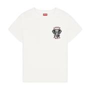 Kenzo Avslappnad Bomull T-shirt White, Herr