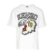 Kenzo Avslappnad Bomull T-shirt White, Herr