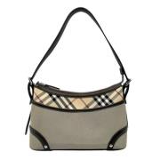 Burberry Vintage Pre-owned Tyg axelremsvskor Gray, Dam