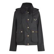 Barbour Utomhus Vaxad Bomullsrock Black, Dam