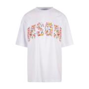 Msgm Lila T-shirt med unik stil Purple, Dam