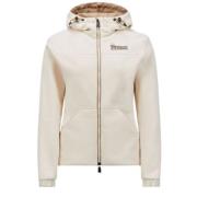 Moncler Beige Teknisk Nylon Tröja Hoodie Beige, Dam