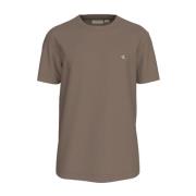 Calvin Klein Brun Logo Patchad Bomull T-shirt Brown, Herr