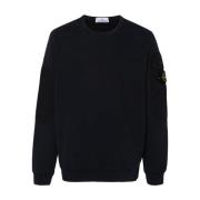 Stone Island Stickat Felpa V0020 Blue, Herr