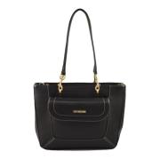 Love Moschino Stilig PU Axelväska Black, Dam