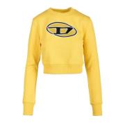 Diesel Bomullsblandning Sweatshirt Yellow, Dam