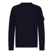 Stone Island Blå Ullblandning Tröja Aw24 Blue, Herr