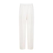 Jil Sander Nude Viskos Straight Leg Byxor Beige, Dam