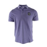 Stone Island Slim Fit Lila Pikétröja Purple, Herr