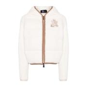 Moncler Vit Tröja med High Loft™ Detaljer White, Dam