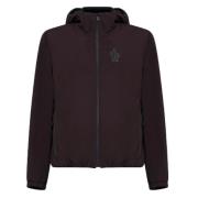 Moncler Bordeaux Teknisk Nylonjacka med Huva Brown, Herr